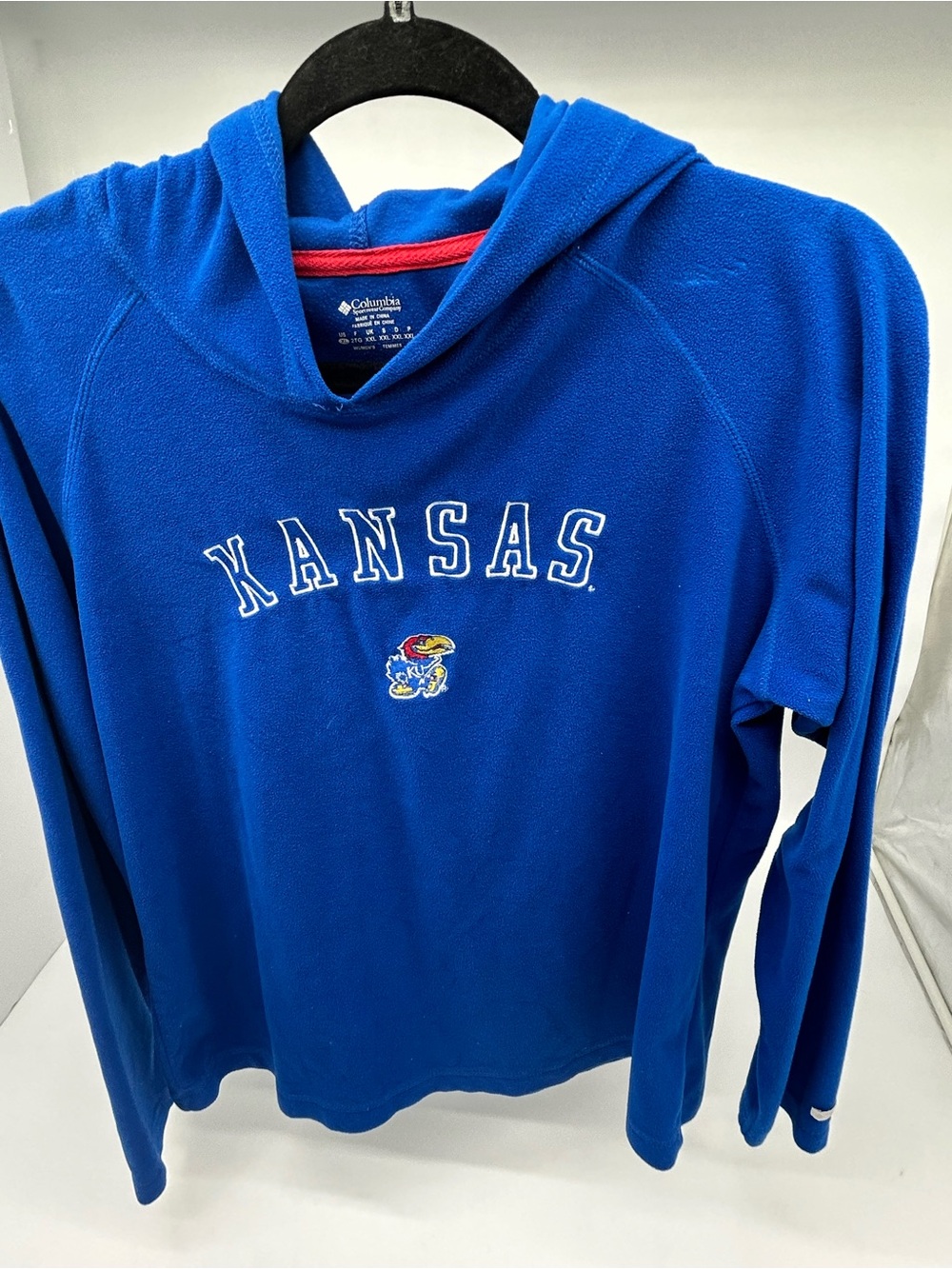 Columbia Kansas Jayhawks Women’s Blue Fleece Hoodie XL